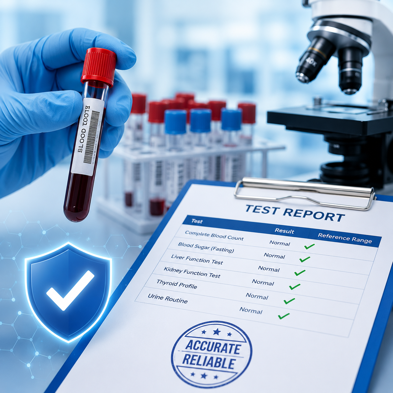 Accurate and reliable blood test reports at Kranthi Diagnostics, Pragathi Nagar